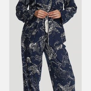 Victoria's Secret Navy and White Pajama Set